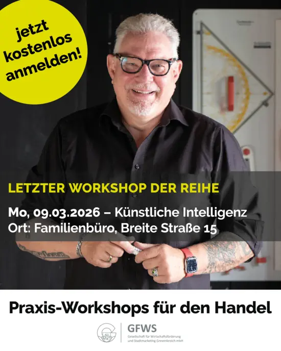 Praxis-Workshop „Künstliche Intelligenz im Tagesgeschäft“ am 9. März